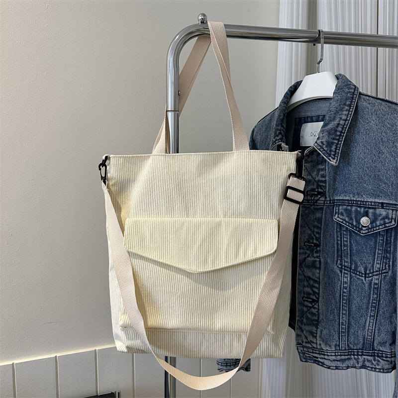 Bolsa de lona para mujeres 2024 nuevo velcro espeso de gran capacidad para estudiantes de clase de reparación bolsas de mano