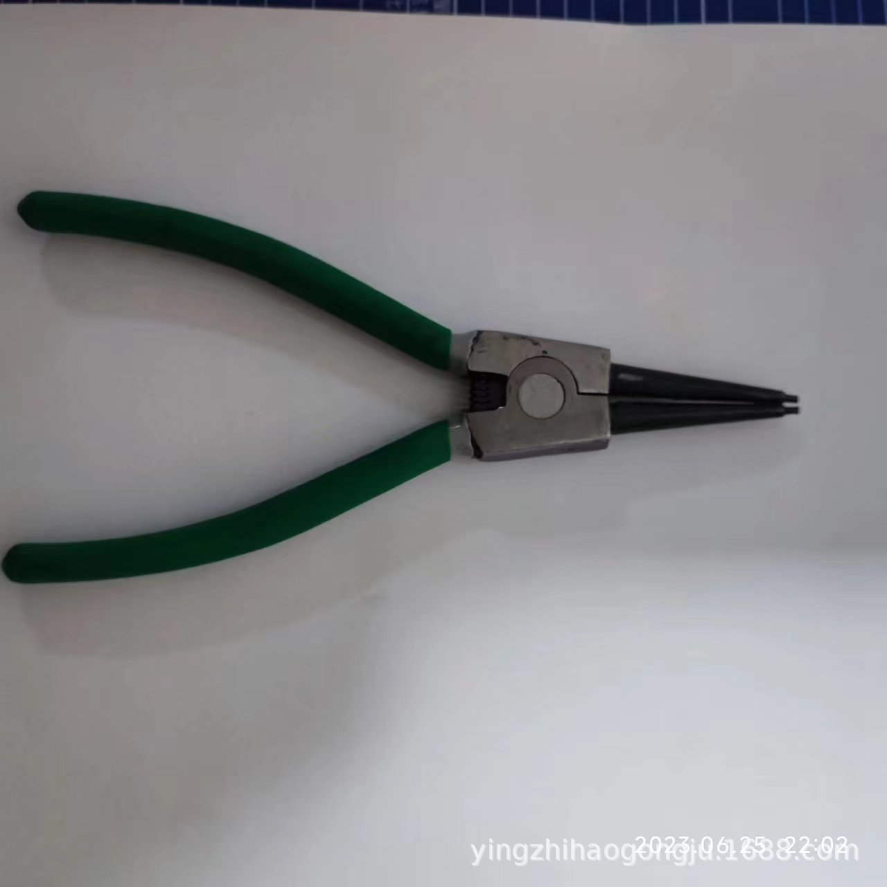 Alicates para circlips de 7 pulgadas 55 # Alicates Mecánicos de Acero al Carbono y Cromo Vanadio, Abrazadera Interna, Abrazadera Externa, Cabeza Recta, Herramienta para Anillos Elásticos