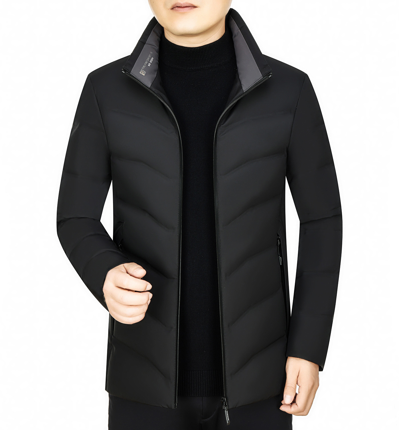 冬の新型ダウンジャケット男性のショートタイプの軽薄で厚手の防寒コートの中で青年男性のカジュアルなアヒルの綿毛の服は代行します。