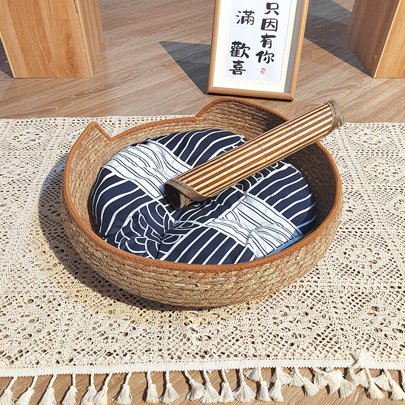 고양이귀카키+블루 화장솜+매트