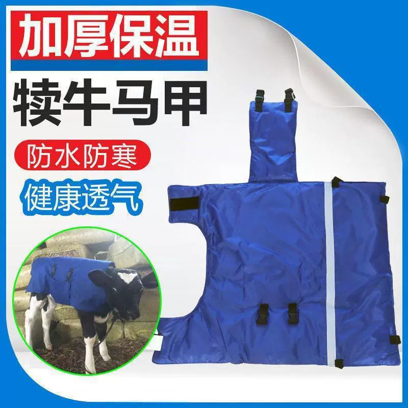 Теплый водонепроницаемый утепленный жилет для теленка с хлопковой подкладкой и утепленной накладкой на живот.