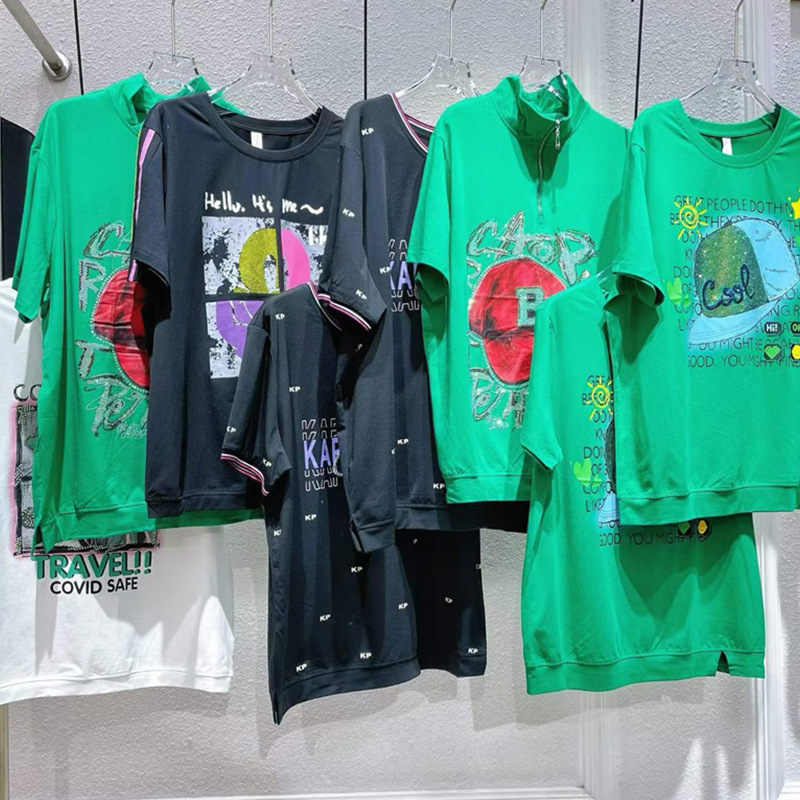 Kapannor 2026 Summer Collection Brand Discount Women's T-Shirts Heavy Embroidery Pure Cotton Live Wholesale