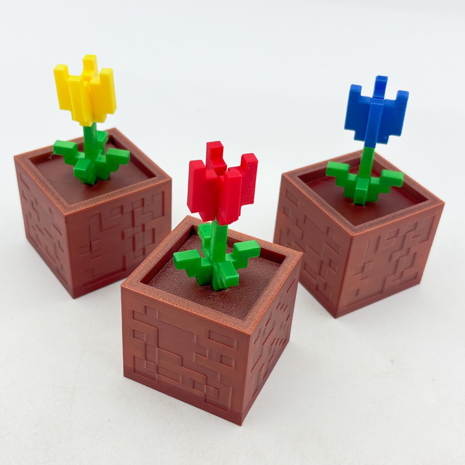 Cross-Border Hot Selling 3D Printing Minecraft Tulip Game Peripheral Home Desktop Ornaments Creative Crafts