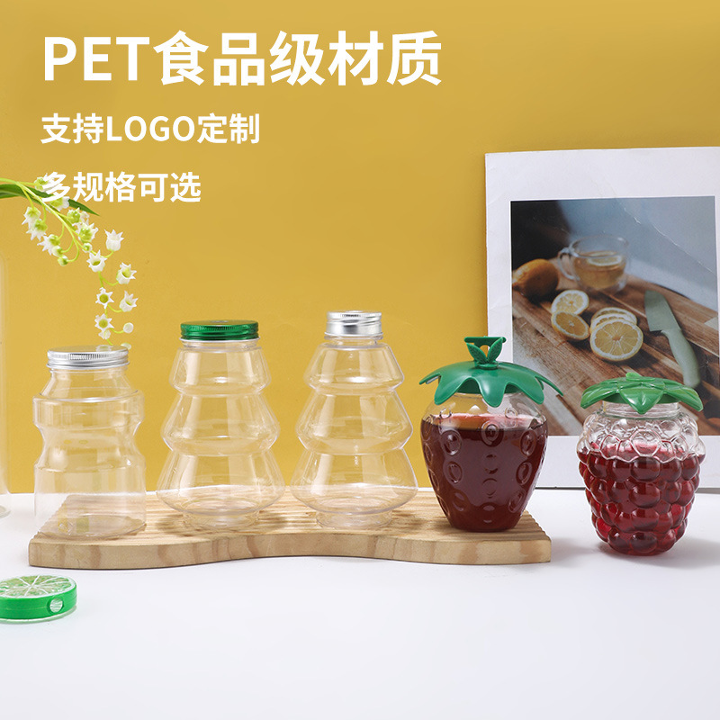 Ins Style Pineapple Shape Disposable Plastic Bottle Food Grade Personalized Milk Tea Cup Student Cute Creative Beverage Bottle