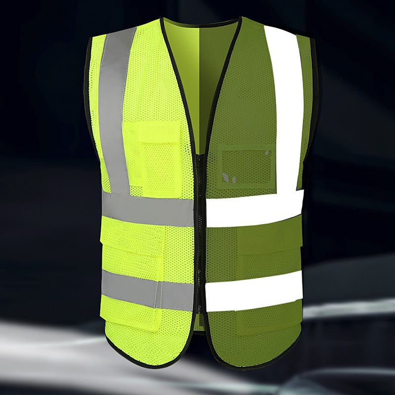 Jiahou net ventilación de la noche de ciclismo chaleco reflectante chaleco reflector multi-bolsillo construcción sanitario arquitectura ropa reflectante