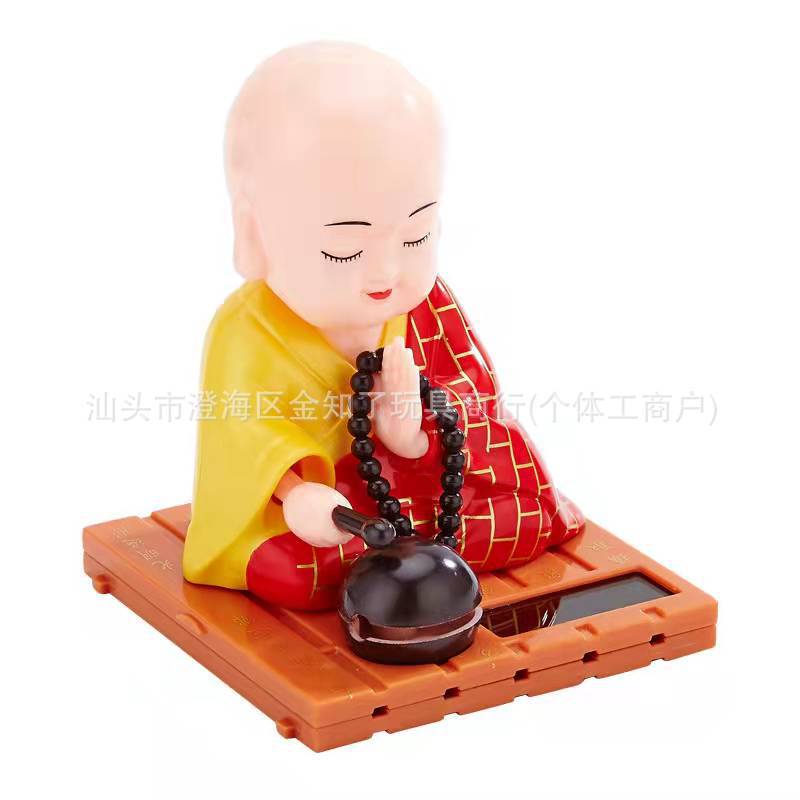 ソーラー禅笑い仏陀装飾品ホームエントランスレジカーポットスケール逆流香装飾品|undefined
