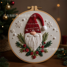 2025新品圣诞刺绣手工diy材料包Christmas Embroidery英文 原创