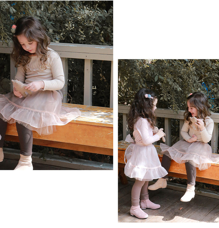 杏粉蓬蓬紗裙褲_12