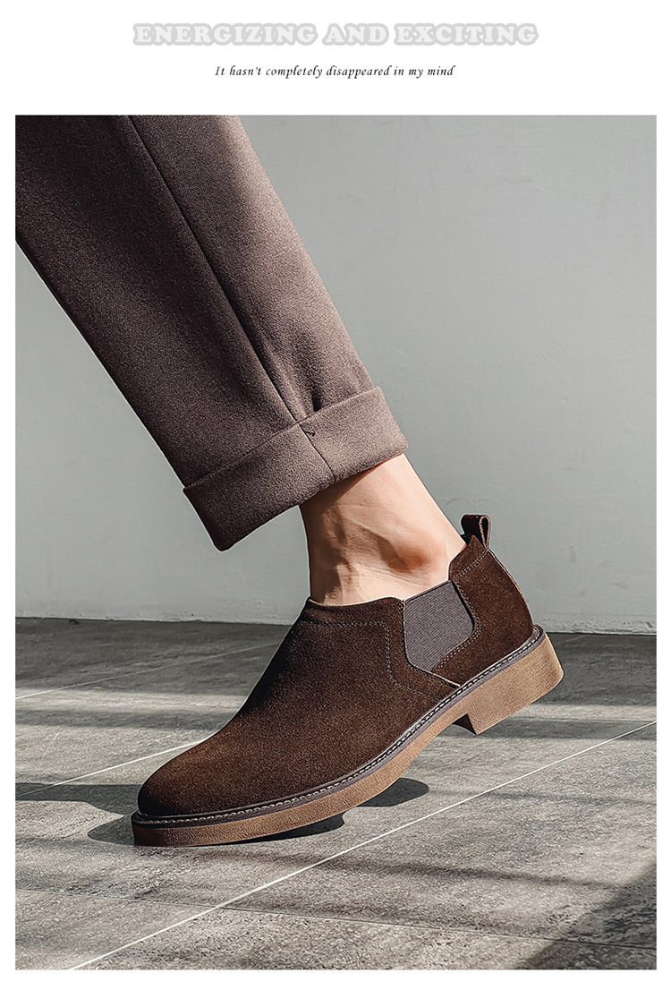 New men's shoes breathable casual leather shoes men set foot a slip-on low-top men's shoes_voghion.com