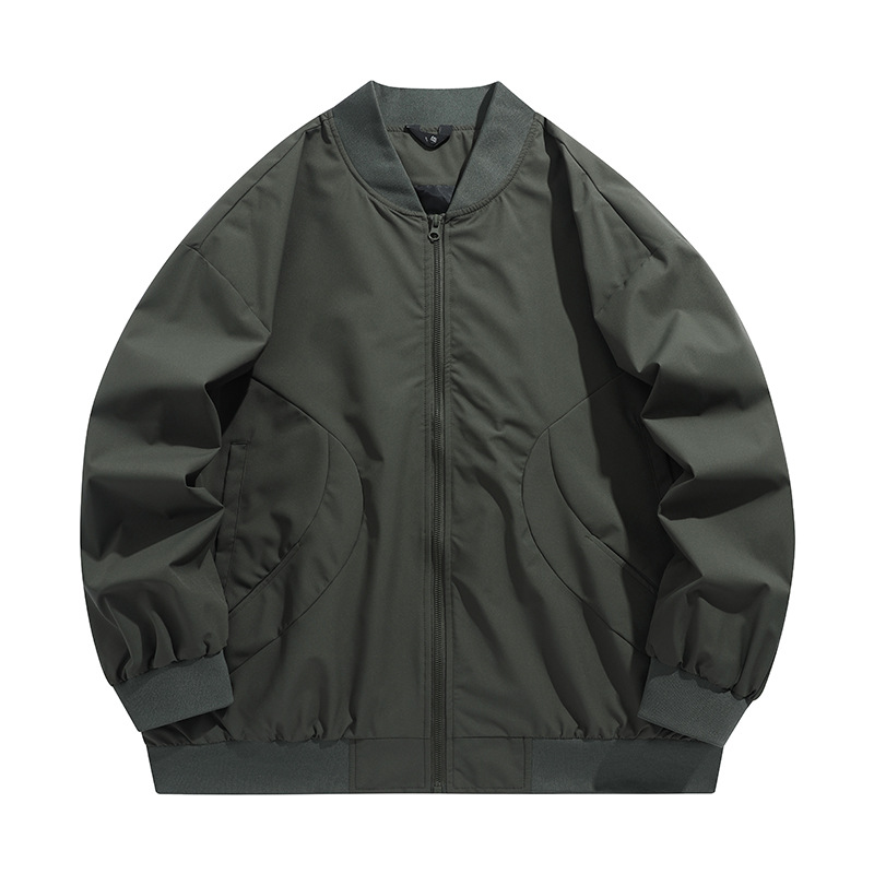 High Street Béisbol americano texturas de alta calidad chaqueta de vuelo hombre y mujer de otoño suelta chaqueta de trabajo de diseño neutral
