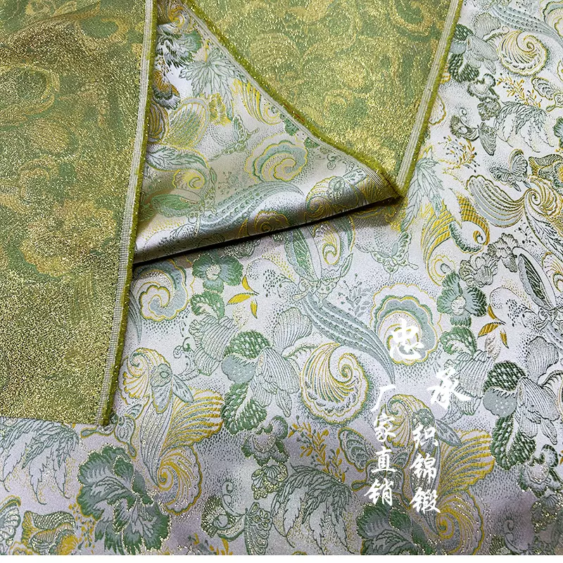 金线提花新色蝶恋花！童装礼服大人国风马甲旗袍亲子装手工包包布