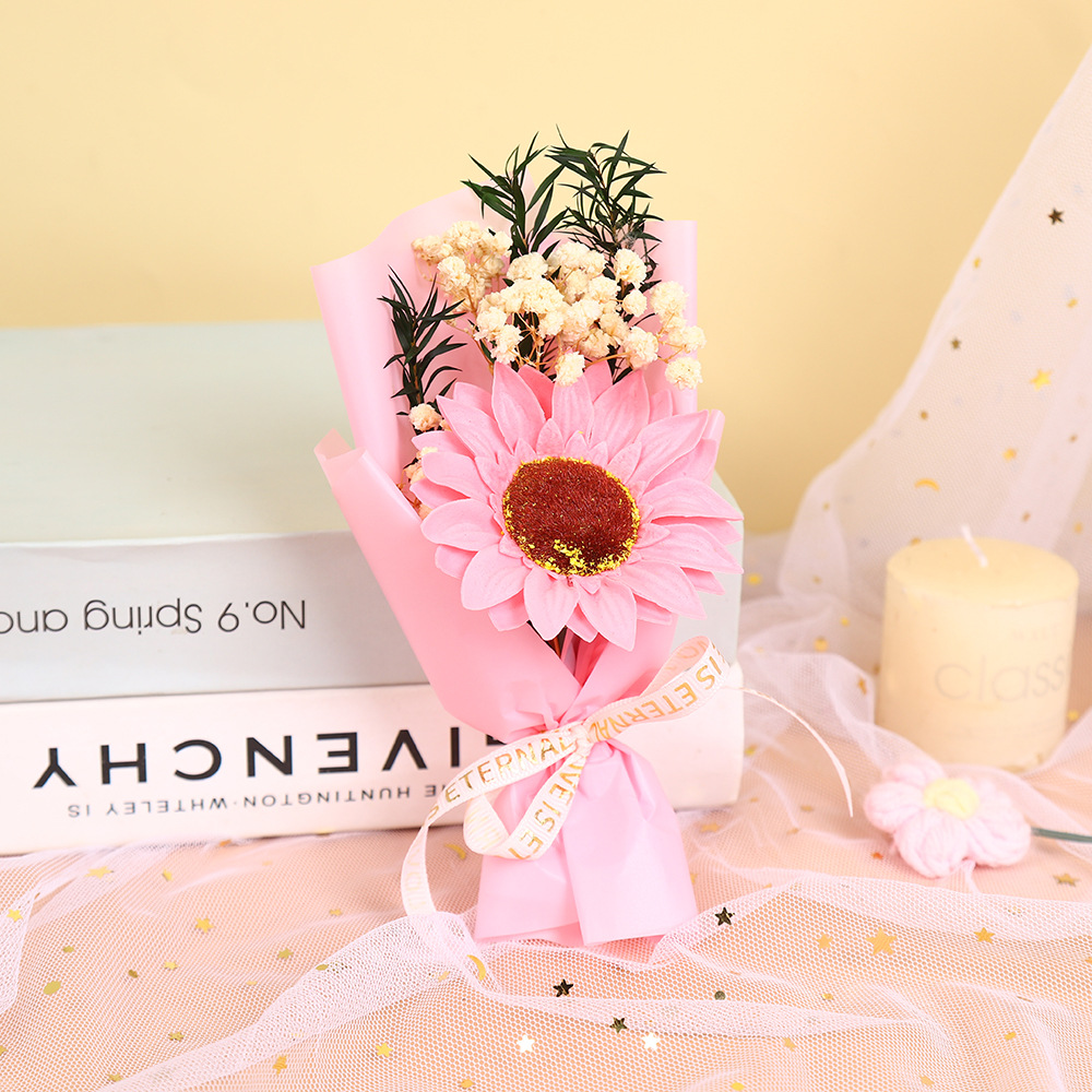 520 Día de San Valentín creativo estrella seca rosa flor de jabón mini ramo de flores exquisito regalo de acompañante al por mayor