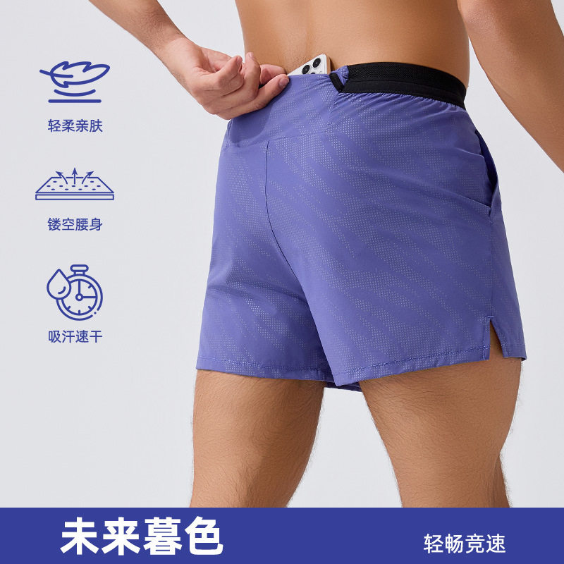 Pantalones cortos de carrera masculinos transfronterizos entrenamiento de secado rápido en verano pantalones de cuatro puntos maratón al aire libre ocio pantalones cortos deportivos transpirables