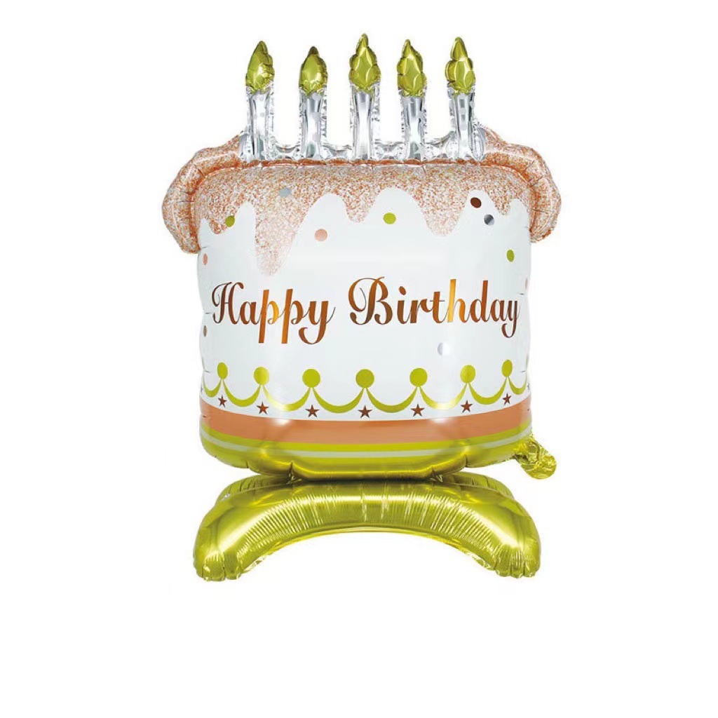 Nuevo ins pastel de cumpleaños película de aluminio globo fiesta de cumpleaños de los niños foto escena decoración vela globo