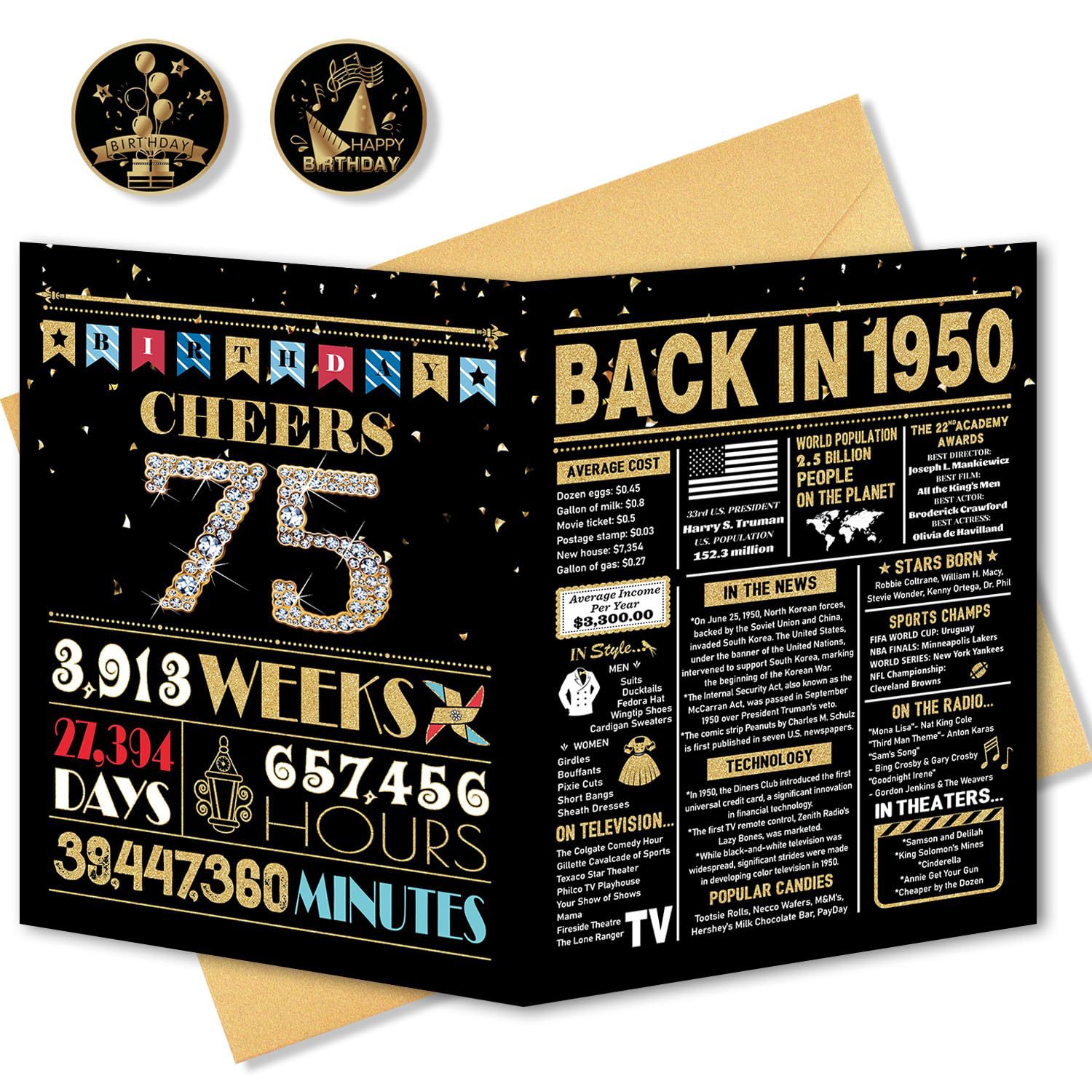 스티커가 없는 75 블랙 골드