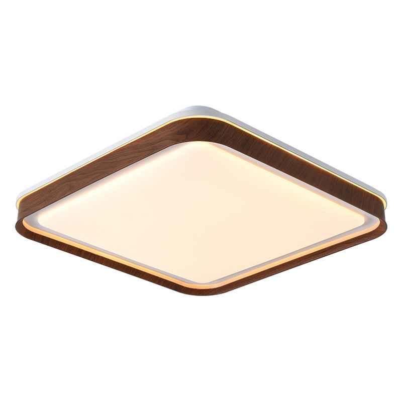 Lámpara de techo de estilo vintage, minimalista, retro, con acabado en madera de nogal, ultrafina, para dormitorio, sala de estar, pasillo principal, 357L.
