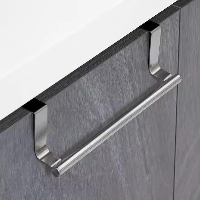 Stainless Steel Kitchen Cabinet Door Towel Rack, Traceless Bathroom Door Towel Bar Storage Rack Factory