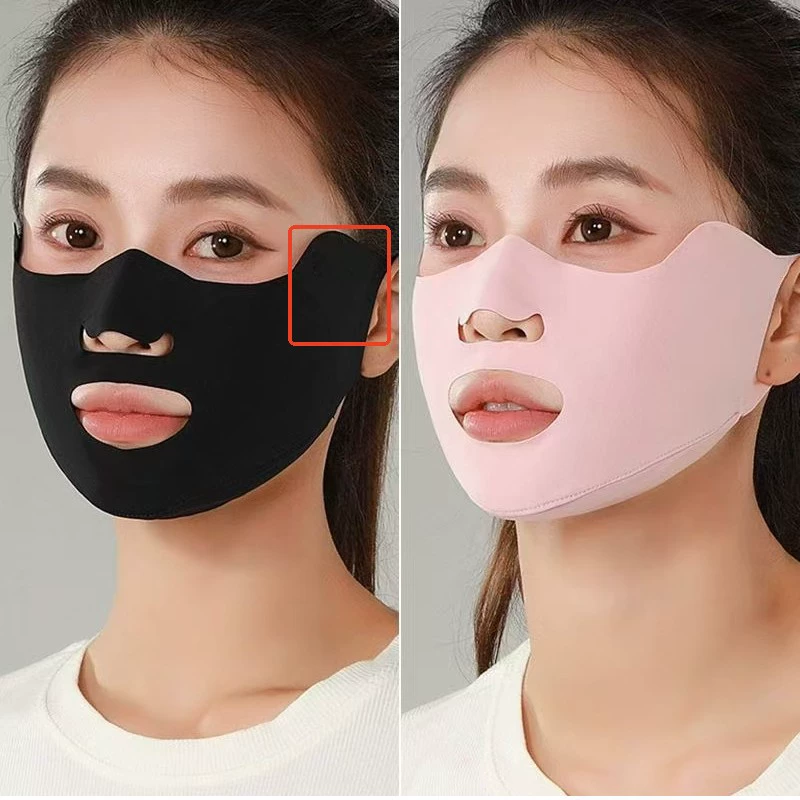 Солнцезащитная маска для занятий спортом на открытом воздухе, специальная маска для бега и гольфа из ледяного шелка, подвесная маска для ушей, открытый рот и нос, дышащая и защита от ультрафиолета.