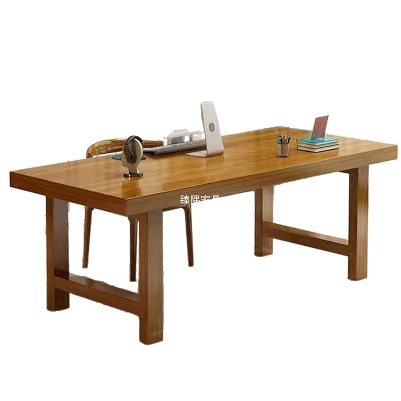 Escritorio moderno simple escritorio de computadora de madera maciza super gruesa sala de estar escritorio de estudio de escritorio de esquina larga