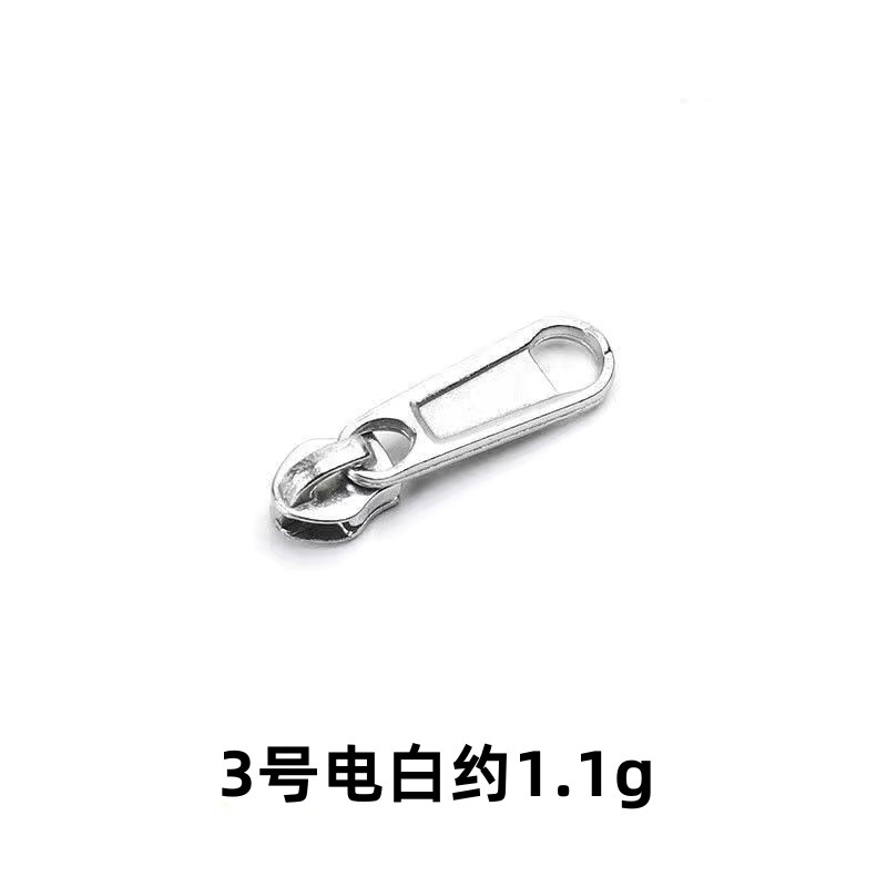 現物卸売り金属ファスナーヘッド3号5号8号ナイロン長板ヘッド塗装電気白バッグ服装プルヘッド|undefined
