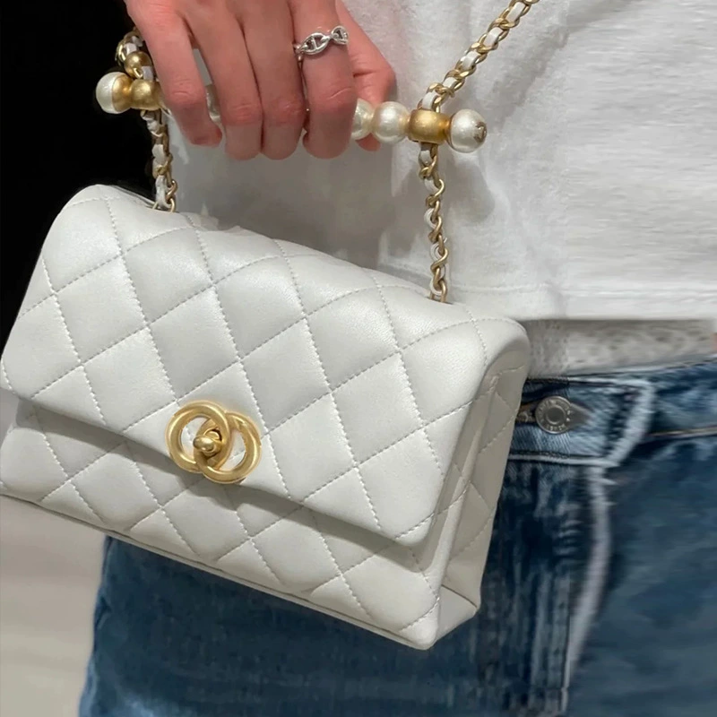 Universal handheld one-shoulder bag with diamond pattern, shoulder bag, Chanel style, chain bag