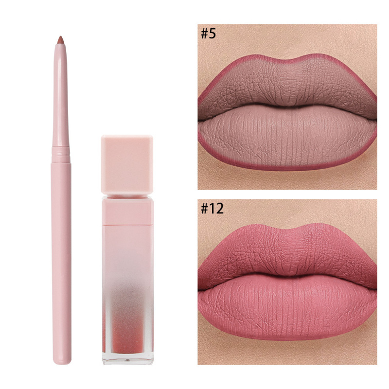 唇彩唇线笔套装哑光防水不沾杯唇部彩妆外贸跨境彩妆Cosmetic Kit|undefined