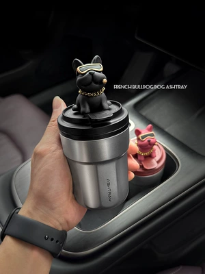 metal interior, creative coffee | Car ashtray
