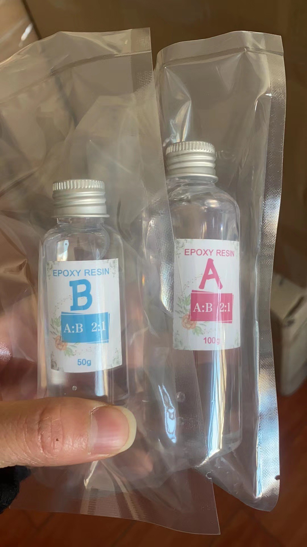 Uv pegamento resina epoxi traje combinación cristal epoxi molde material hecho a mano paquete manual ruso