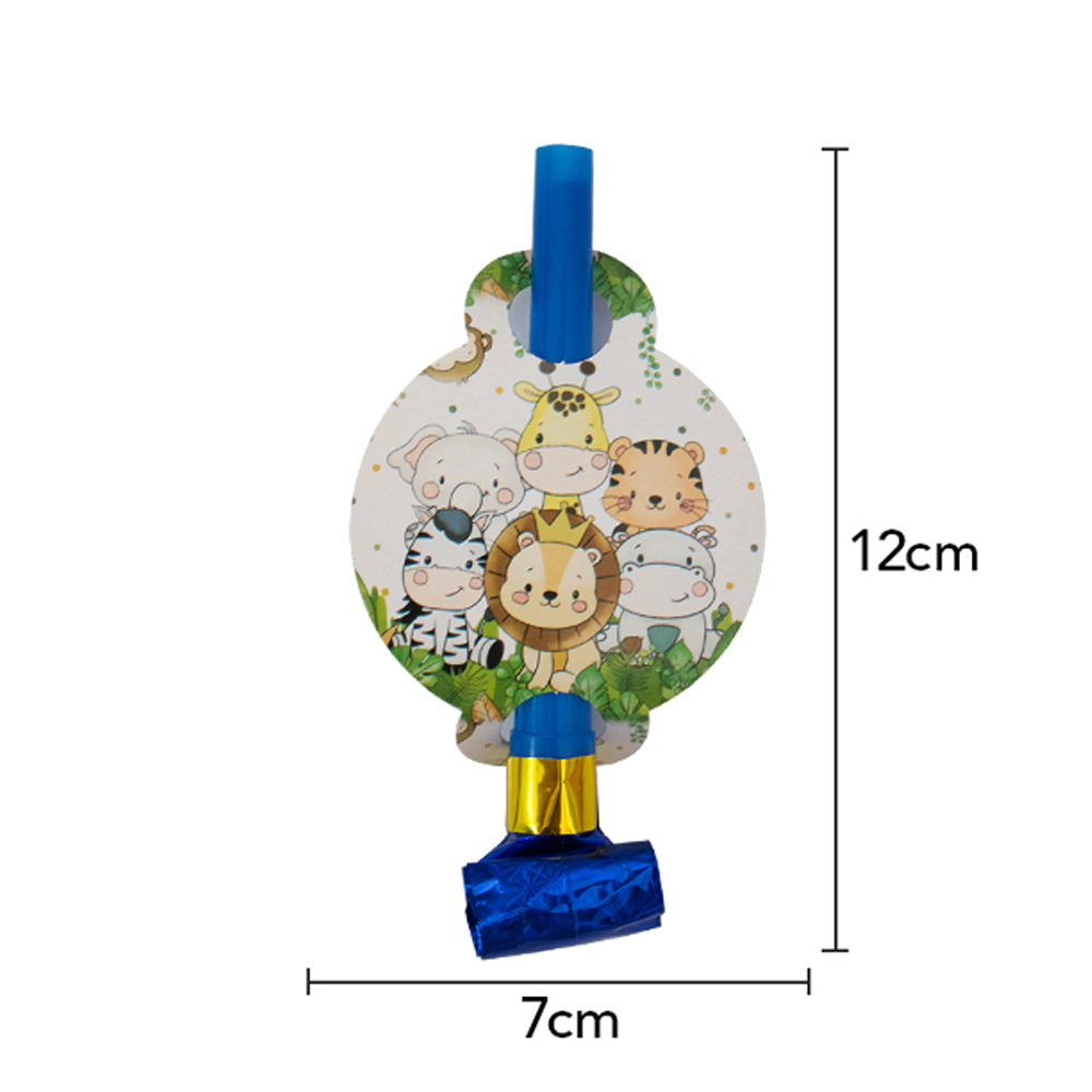 Segunda generación Forest Zoo fiesta de cumpleaños infantil suministros vajilla desechable taza de papel Placa de papel banner diseño traje