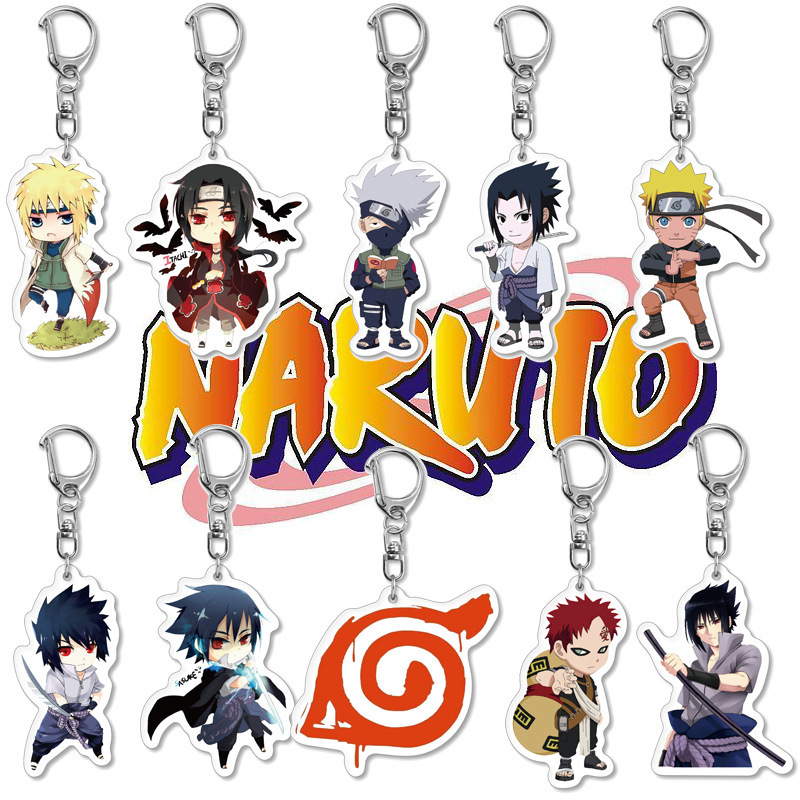 Naruto Anime Merchandise Naruto Keychain Pendant Acrylic Keychain Q-Version Cross-Border Dropshipping