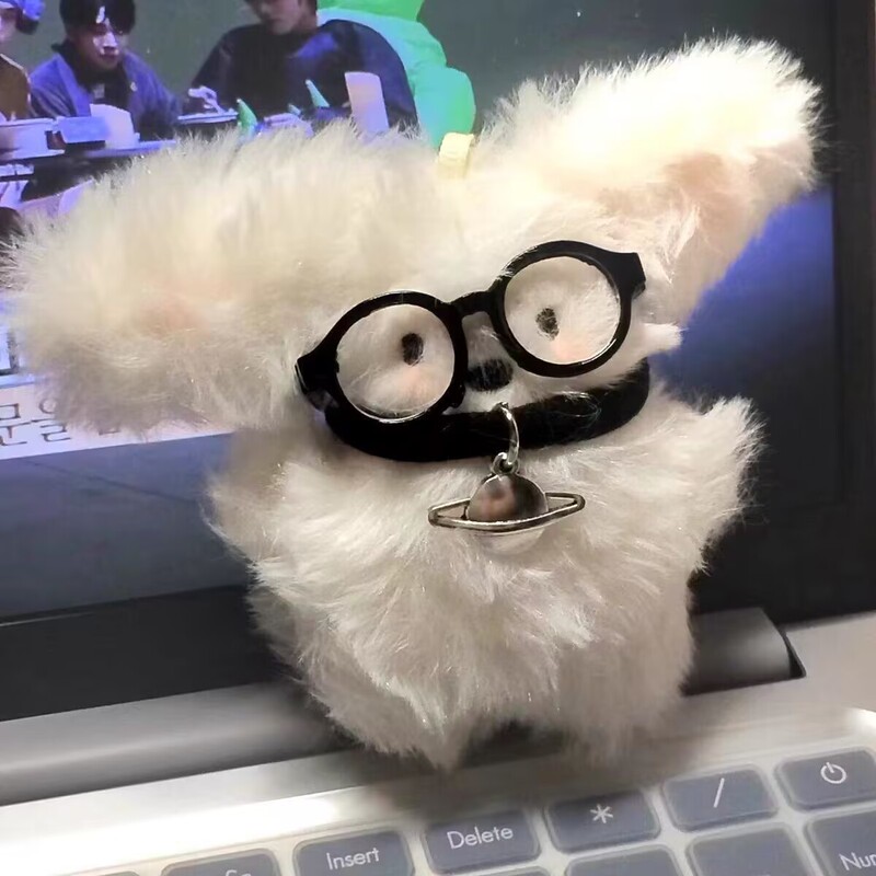 EMINUTE Girl Heart Little Milk Dog Plush Pendant Doll Milk Poop Cartoon Bag Pendant Gift Keychain