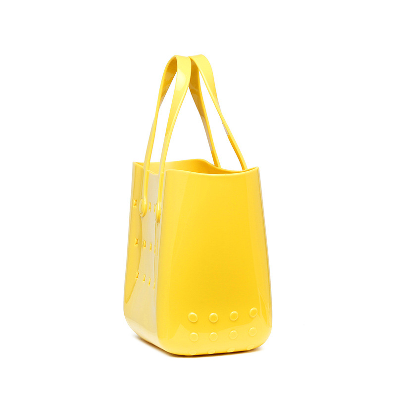 Bohao nueva bolsa de jalea de PVC para mujeres bolsa de mano de alta calidad de gran capacidad canasta de verduras diy bolsa de baño bolsa de playa