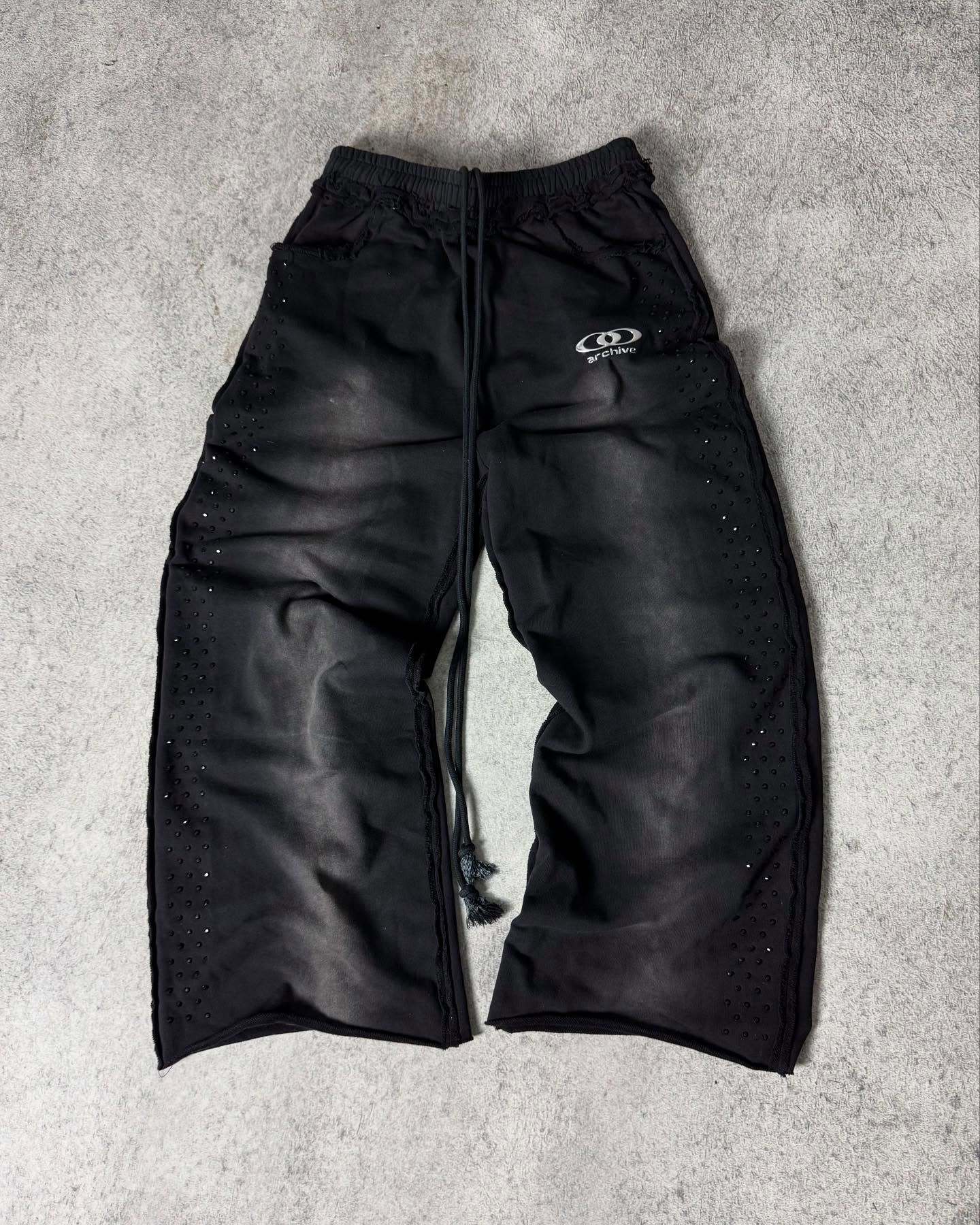 American Personalized Street Design Hot Diamond Casual Retro Loose Trend Casual Pants Straight Men's And Women's Same Trousers_viptrois.com