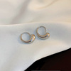Silver needle, zirconium, silver earrings, wide color palette, simple and elegant design