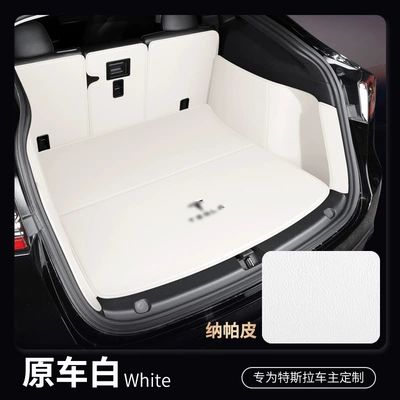 Trunk Mat – Full Surround - all-inclusive-trunk-mat-original-car-white-tesla-model-3-take-a-photo-of-the-car-nameplate