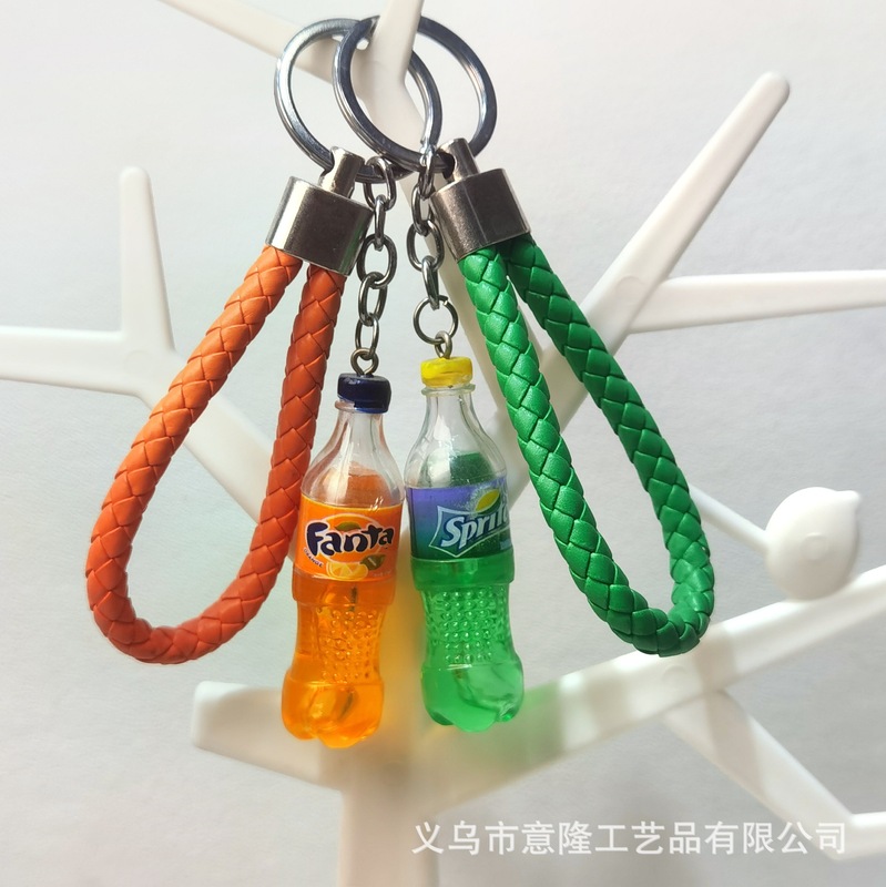 アニメシミュレーション3d立体コーラ雪碧飲料瓶ビール瓶キーホルダーストラップ|undefined