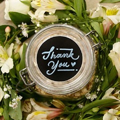 5CM 120個/300個卷裝黑色pvc圓形可移除黑板貼家居裝飾標籤貼紙