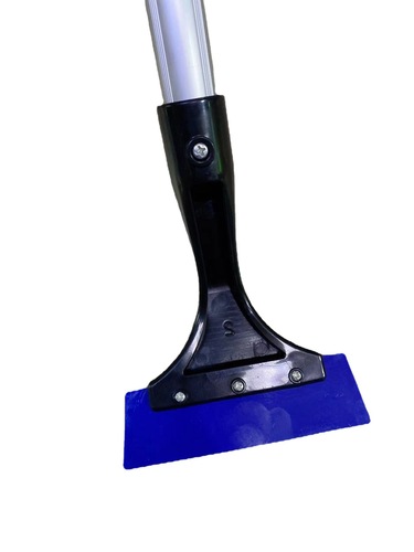 Car Oxford snow shovel with long handle and extended snow scraping tool. Car winter ice shovel and snow scraper to remove ice and frost. Snow shovel