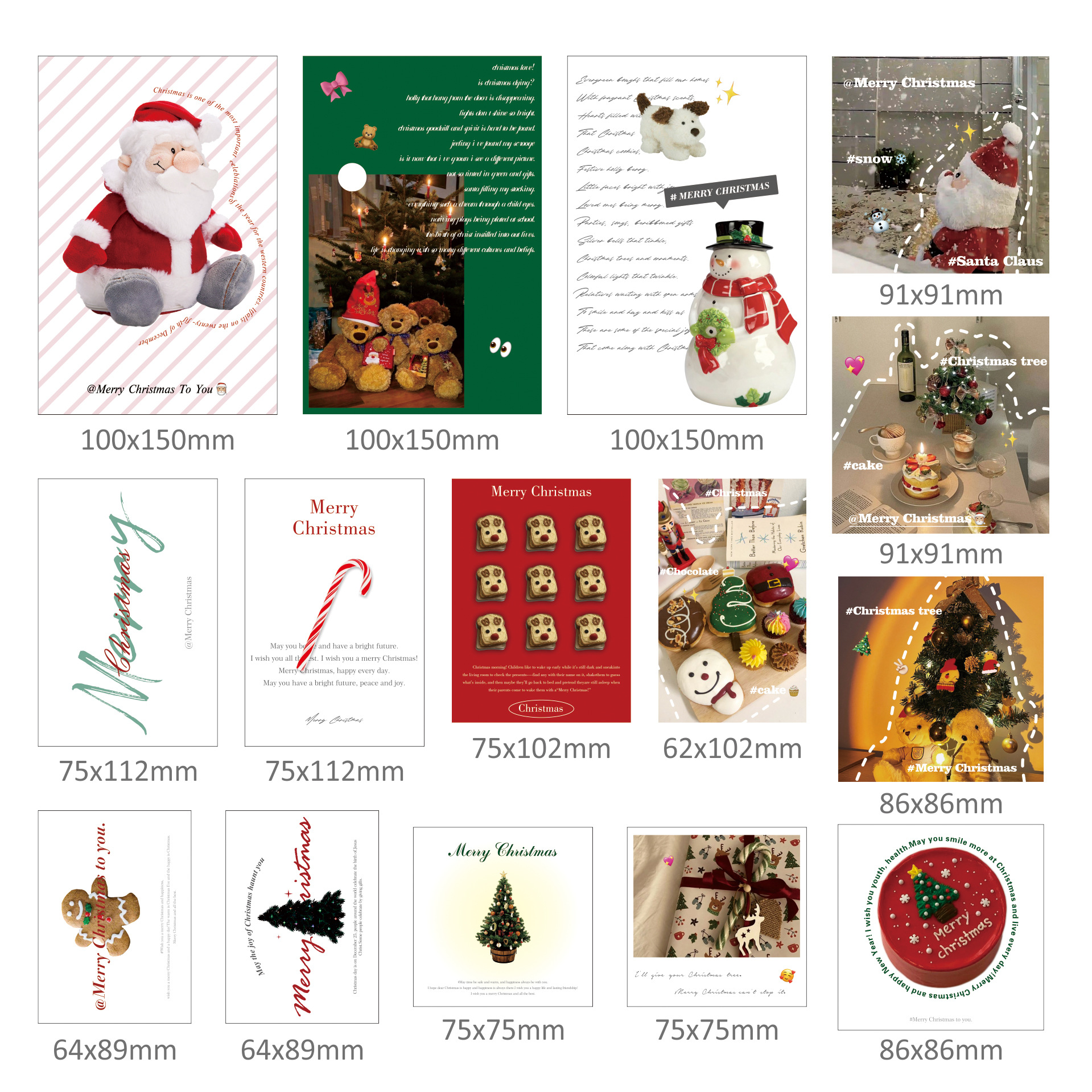 INS 스타일 크리스마스 카드