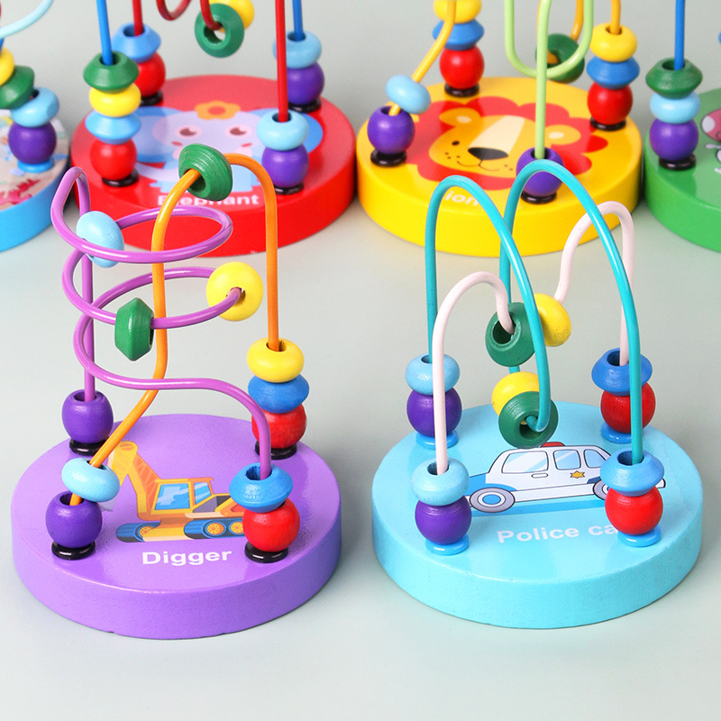 Early Childhood Toy Gift Baby Beads Around Beads Children's Building Blocks Set Column Knockout Twist Worm Cognitive Enlightenment