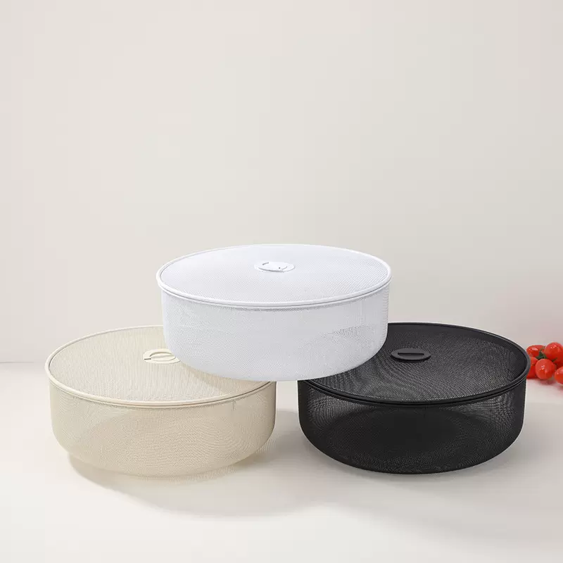 铁艺圆形沥水篮防虫防尘菜罩食品水果篮食物罩创意厨房用具蔬菜罩