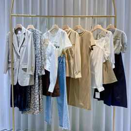 剪标撤柜品牌折扣女装批发尾货清仓杂款大牌轻奢女装直播一手货源