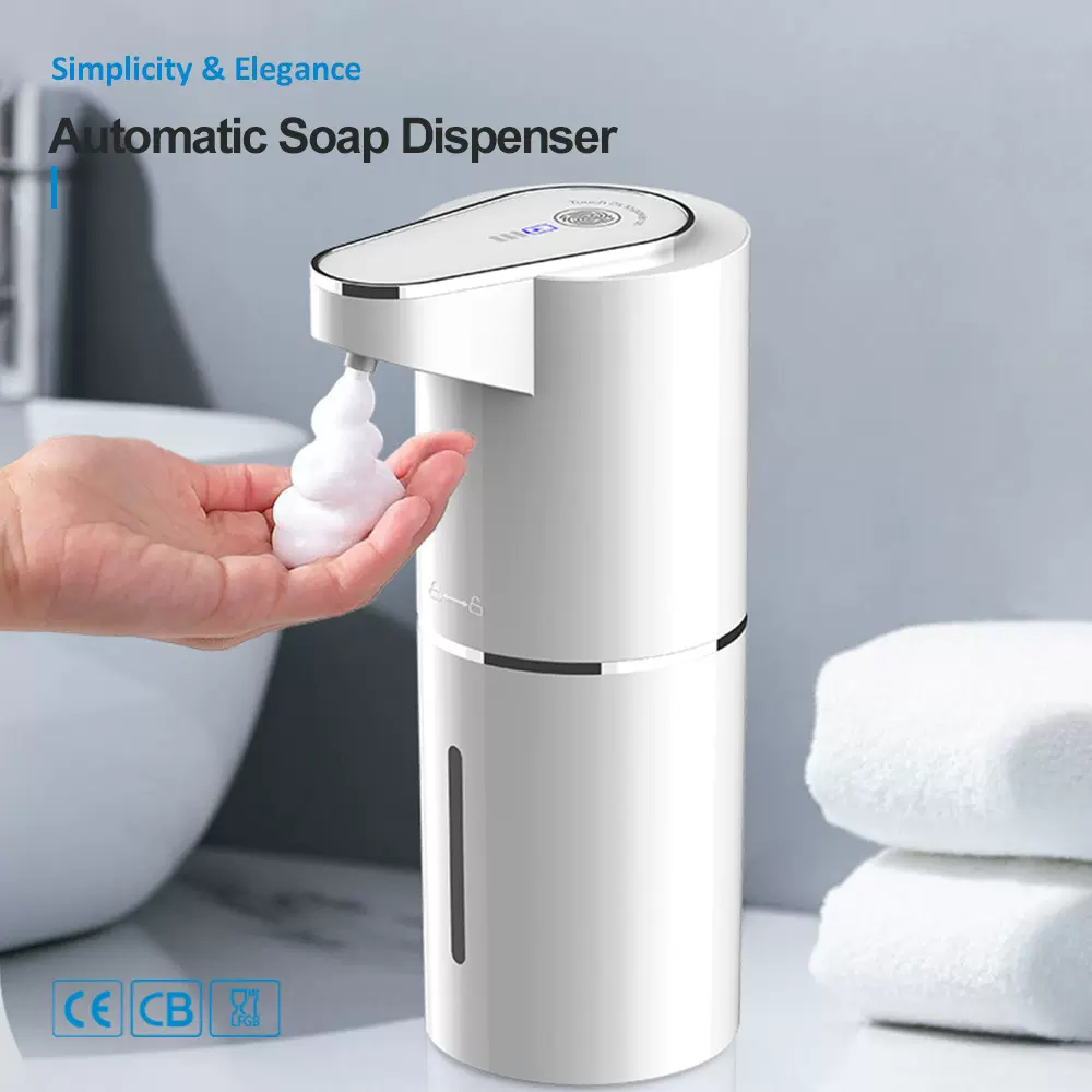 酒店卫浴红外感应皂液器多档免接触电动起泡器充电壁挂立式洗手机