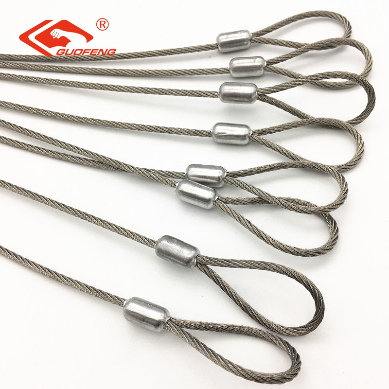 Fabricantes al por mayor cuerda de alambre de acero inoxidable 8 - 12mm cuerda de alambre de acero prensada de tracción pesada eslingas de alambre