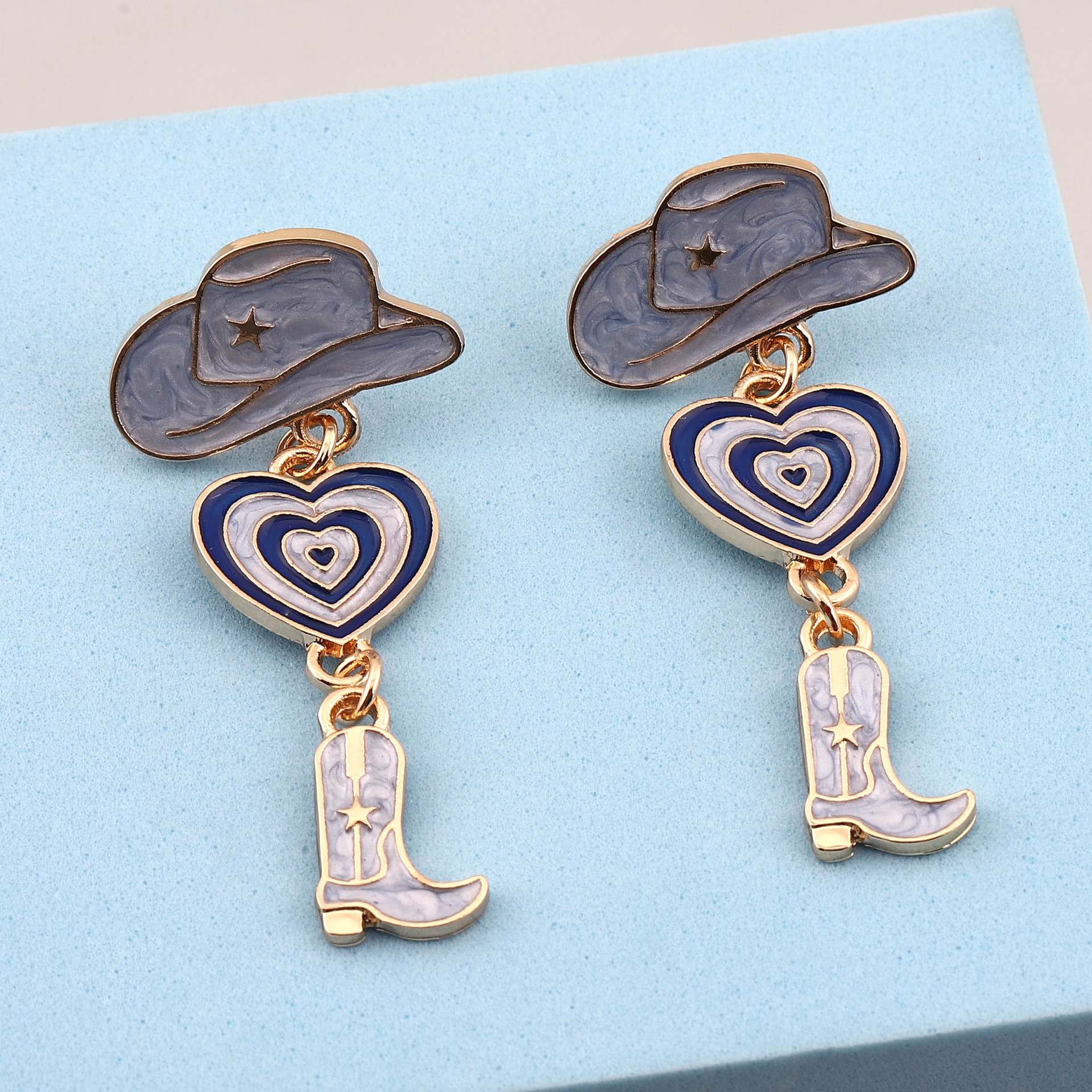 Alloy Material 1 Pair Simple Style Classic Style Heart Shape Alloy Drop Earrings