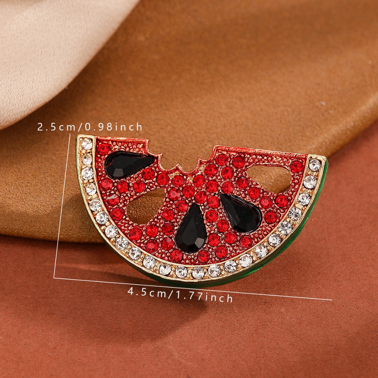 Vintage Fruit Brooch With Diamonds Alloy High-end Creative Style_voghion.com