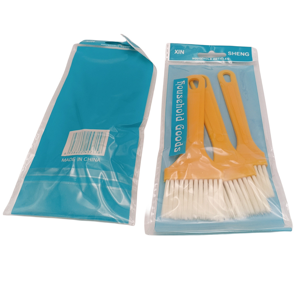 L3142 bolsas 3 cepillo de barbacoa mango de plástico cepillo de barbacoa alimentos huevo líquido cepillo pan aceite cepillo para hornear