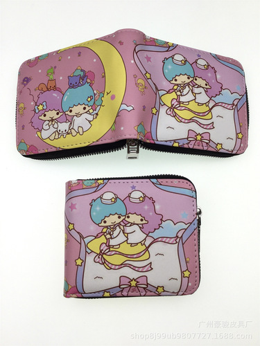 Cartoon wallet new PU casual short zipper love Kuromi cinnamon dog card bag key loose money coin bag