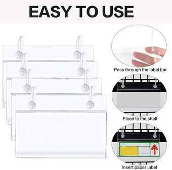 现货供应双耳吊牌塑料挂钩式价格展示牌超市价牌透明网篮PVC吊牌
