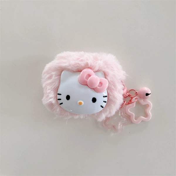 Fuchsia plush three dimensional star bell, pendant